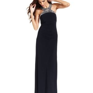 Xscape Jewel Halter Top Dress